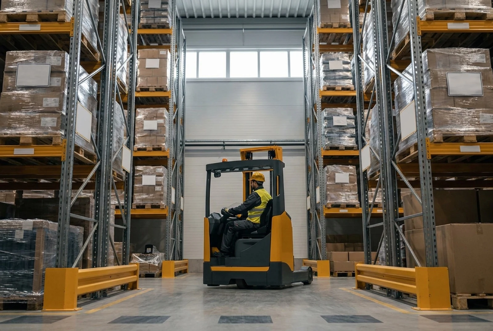 warehouse shelving interior illustration