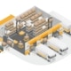 efficient warehouse racking layout illustration