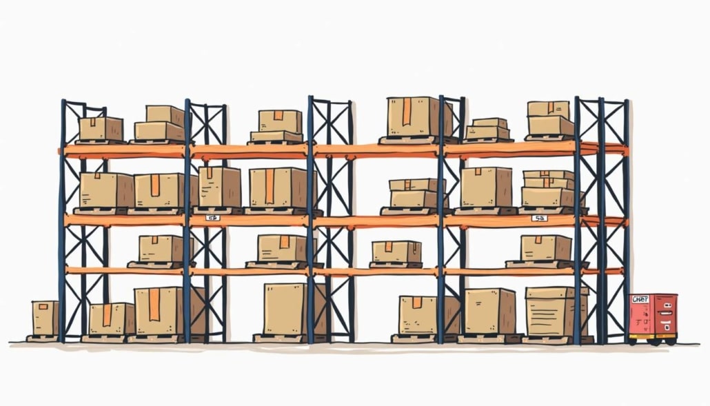 warehouse rack labeling system shelf