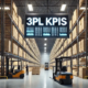 warehouse interior with 3pl kpi sign