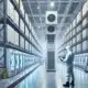 worker in cold storage warehouse