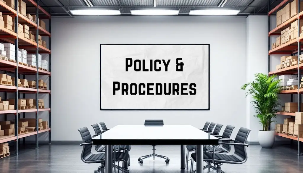 warehouse policy and procedures meeting area